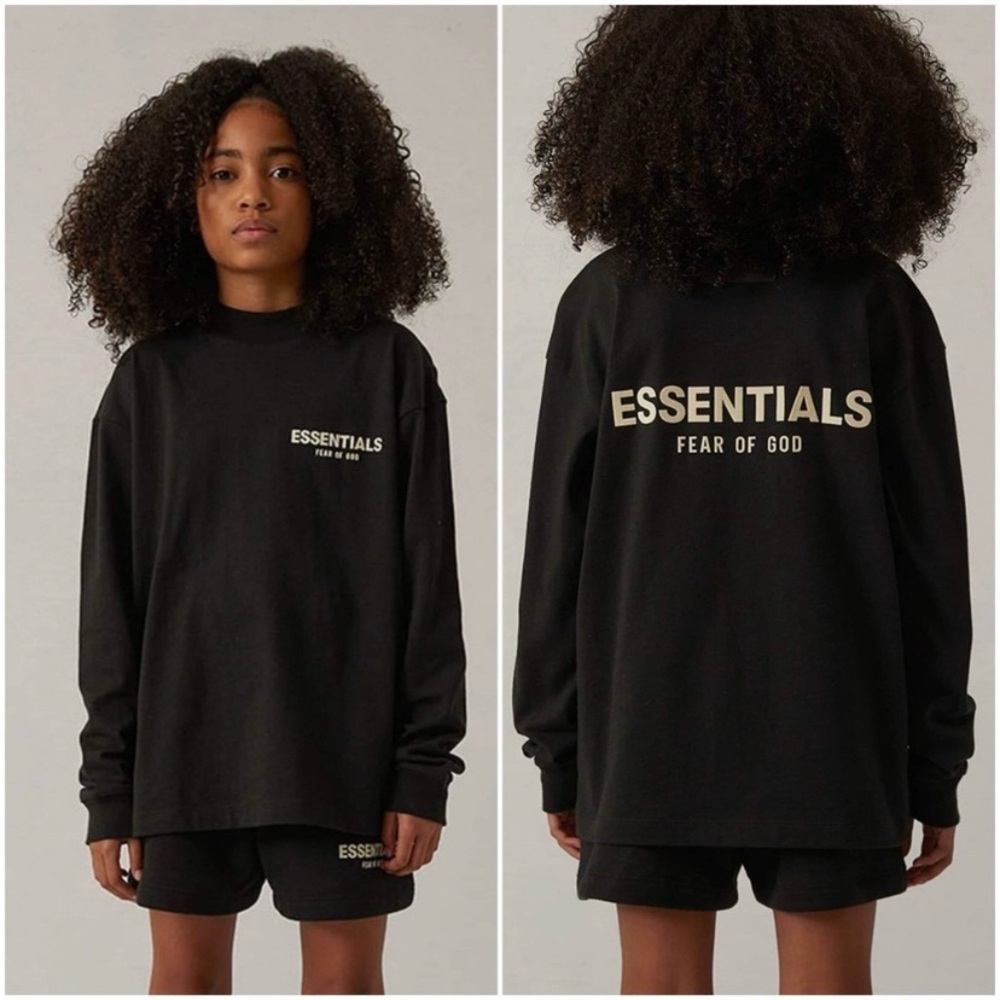 Fear of Gods x Essentials Kids Long-Sleeve Essential Tee 'Stretch Limo' Size 12